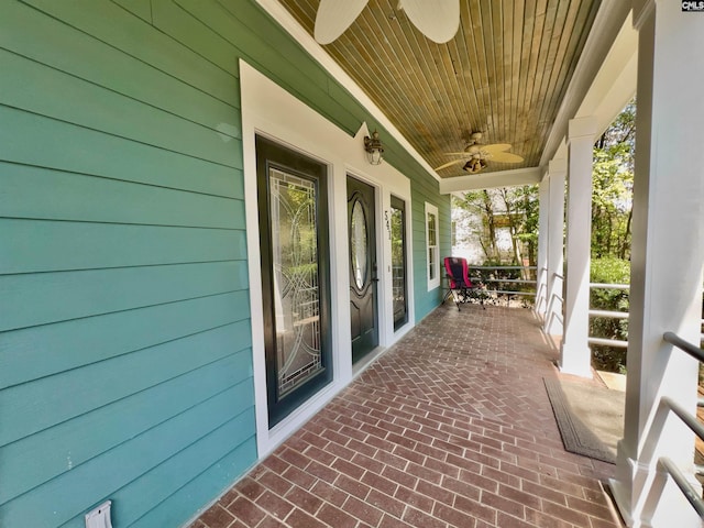 541 Georgia St, Columbia, SC 29201 - view of patio / terrace with covered porch and ceiling fan