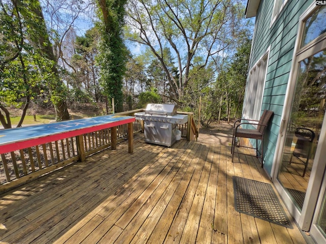 541 Georgia St, Columbia, SC 29201 - wooden terrace featuring area for grilling
