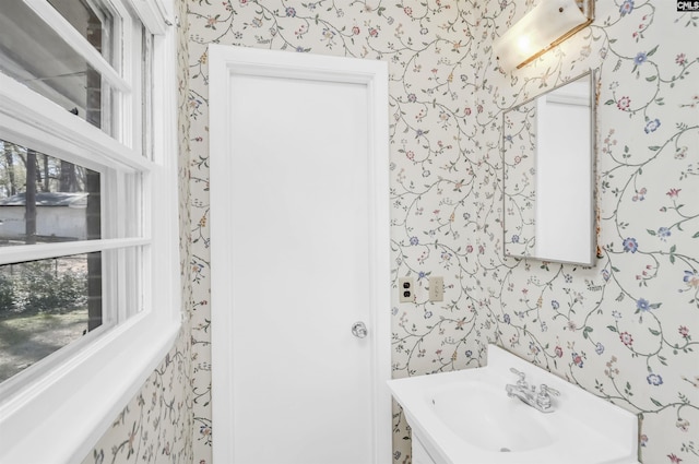 1632 Romain Dr, Columbia, SC 29210 - bathroom featuring wallpapered walls and a sink