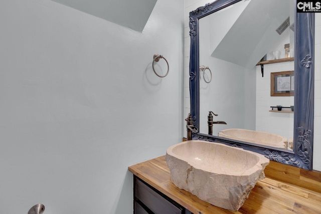 538 Wateroak Trl, Chapin, SC 29036 - bathroom with visible vents, vanity, and vaulted ceiling