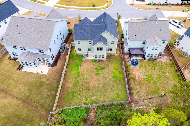 aerial view featuring a residential view