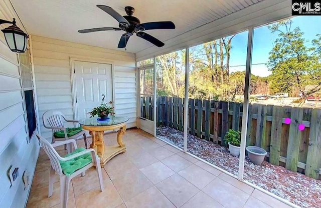103 Saddlechase Ln, Columbia, SC 29223 - sunroom / solarium with plenty of natural light and a ceiling fan