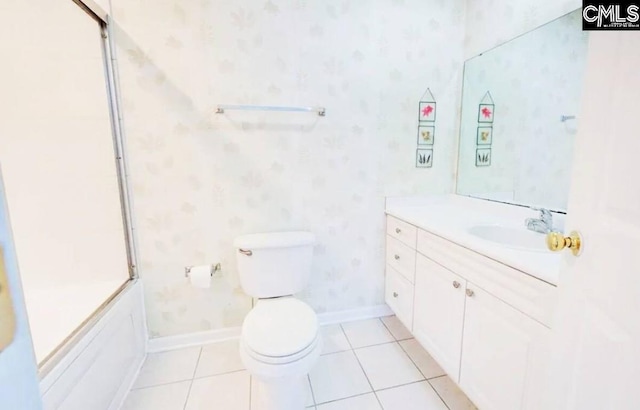 103 Saddlechase Ln, Columbia, SC 29223 - full bath featuring tile patterned floors, wallpapered walls, toilet, and baseboards