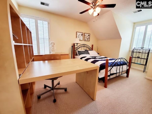 103 Saddlechase Ln, Columbia, SC 29223 - bedroom featuring visible vents, carpet flooring, and vaulted ceiling