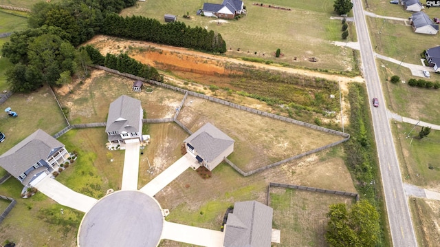 drone / aerial view with a rural view