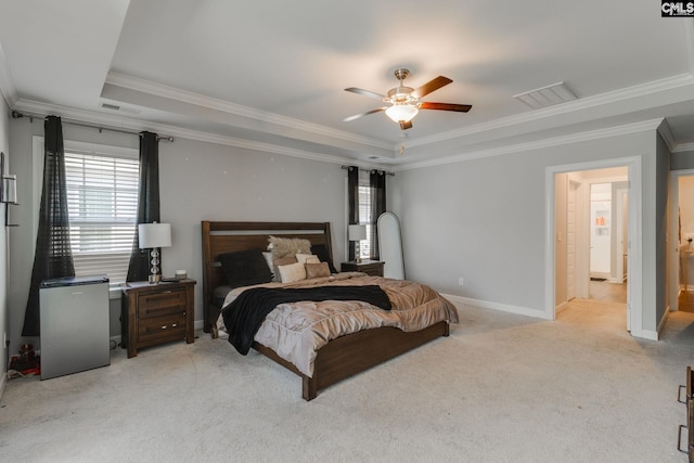 232 Compass Trl, Blythewood, SC 29016 - bedroom featuring a raised ceiling, light carpet, and multiple windows