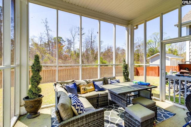 232 Compass Trl, Blythewood, SC 29016 - sunroom / solarium featuring an outdoor living space