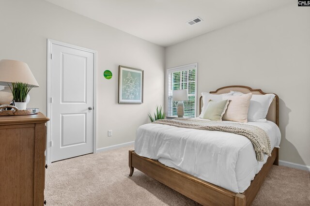 218 Secretariat St, Lexington, SC 29073 - bedroom with visible vents, light colored carpet, and baseboards