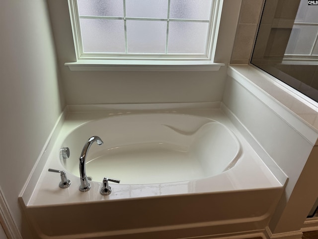 bathroom featuring a bath
