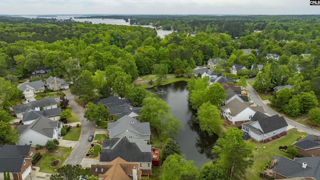 124 Pond Edge Ln, Chapin, SC 29036 - drone / aerial view featuring a water view, a residential view, and a view of trees