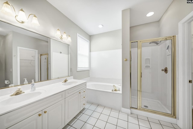 124 Pond Edge Ln, Chapin, SC 29036 - bathroom with a bath, a sink, and a stall shower