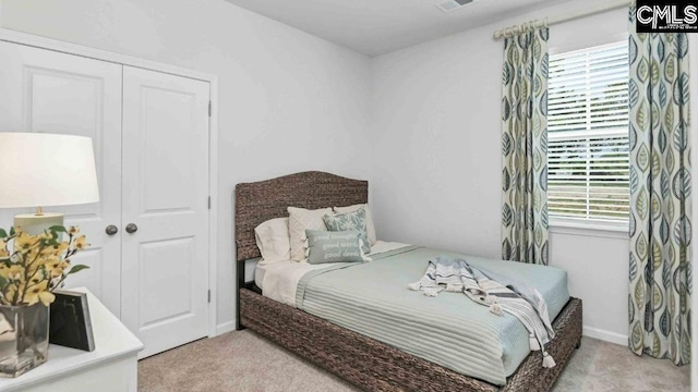 118A Willow Creek Blvd, Lugoff, SC 29078 - bedroom with a closet, light colored carpet, and baseboards