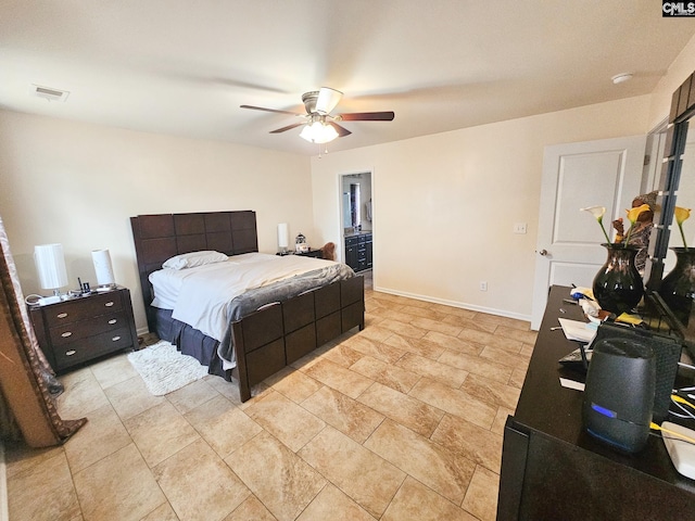 56 Kimpton Dr, Elgin, SC 29045 - bedroom featuring visible vents, baseboards, and a ceiling fan