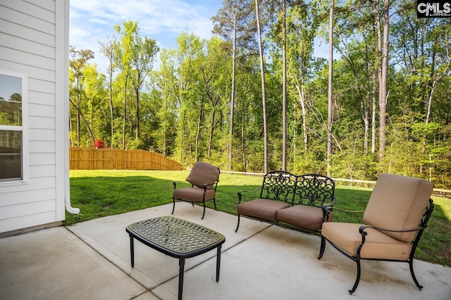 view of patio / terrace with fence
