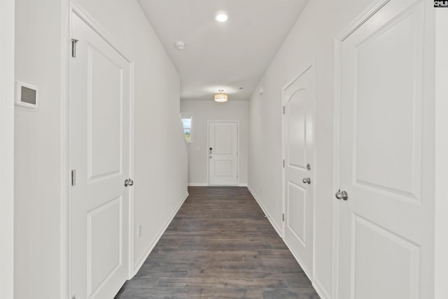 1071 Cornelia St, Elgin, SC 29045 - hall with dark wood-type flooring and baseboards