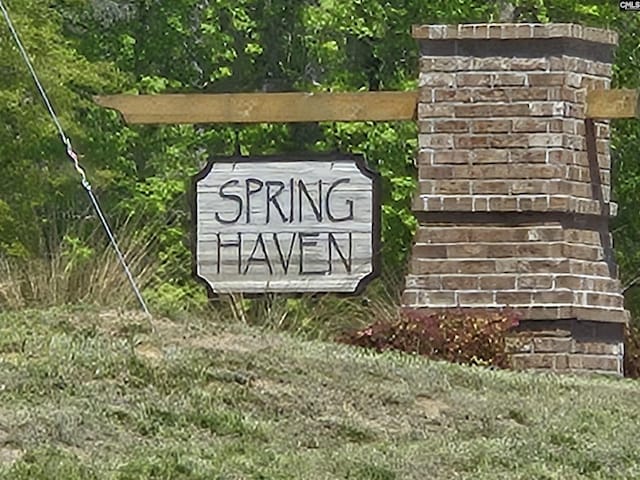 view of community sign