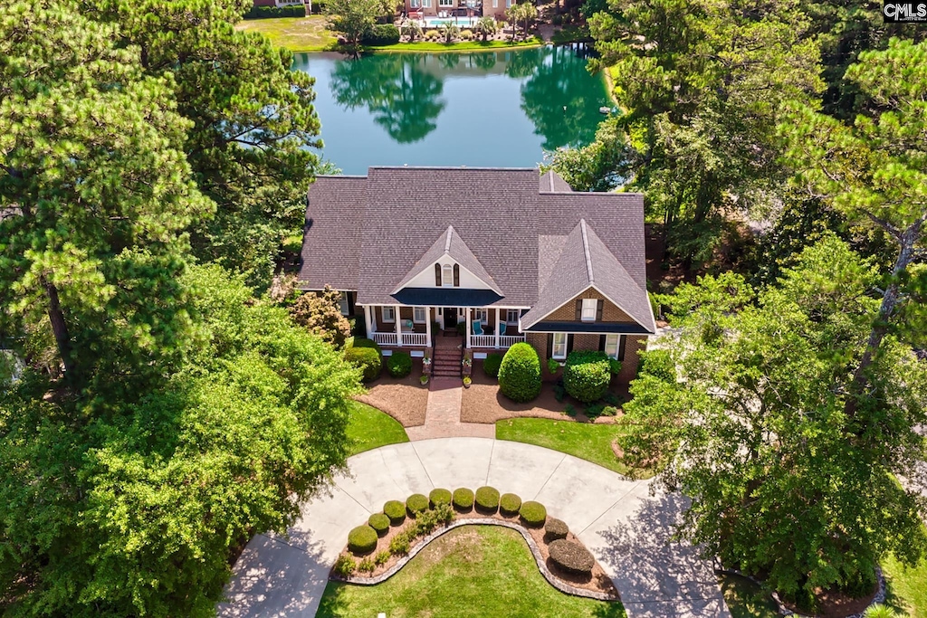 2 Ashfield Ln, Blythewood, SC 29016 - drone / aerial view with a water view