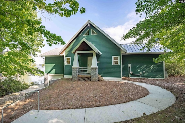1724 Gold Nugget Pt, Prosperity, SC 29127 - view of front of house featuring metal roof and a standing seam roof