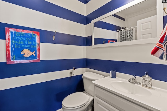 1724 Gold Nugget Pt, Prosperity, SC 29127 - full bath with a shower with shower curtain, vanity, ornamental molding, and toilet