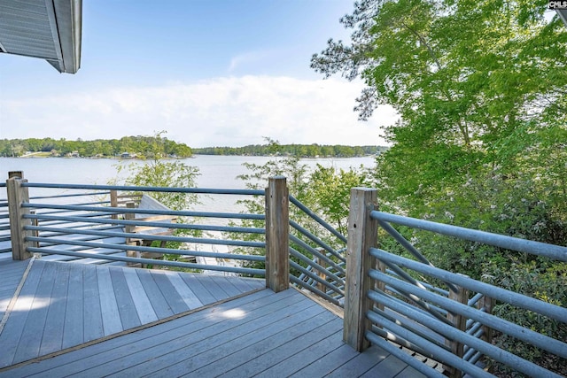 1724 Gold Nugget Pt, Prosperity, SC 29127 - wooden deck featuring a water view