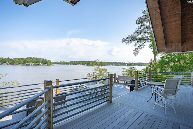1724 Gold Nugget Pt, Prosperity, SC 29127 - wooden deck with a water view
