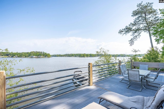 1724 Gold Nugget Pt, Prosperity, SC 29127 - wooden deck with a water view