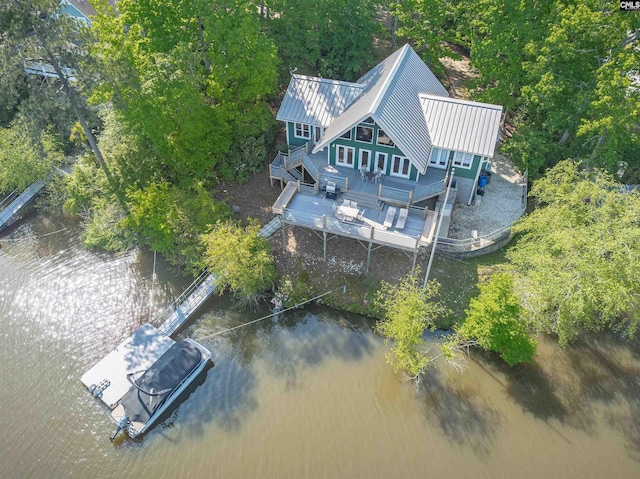 1724 Gold Nugget Pt, Prosperity, SC 29127 - birds eye view of property featuring a water view