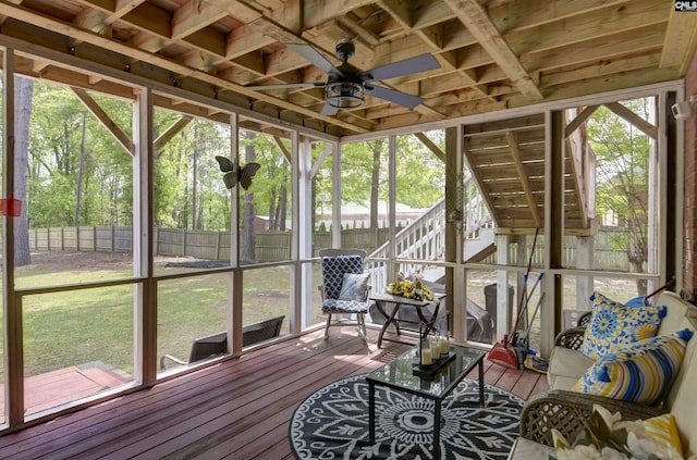304 Oakhurst Pl, Blythewood, SC 29016 - sunroom with ceiling fan