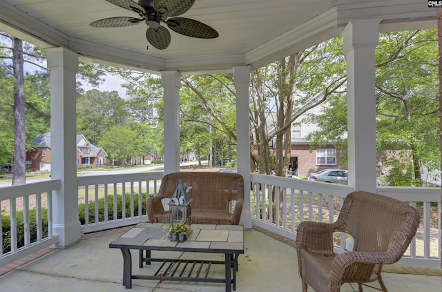 304 Oakhurst Pl, Blythewood, SC 29016 - exterior space featuring covered porch and a ceiling fan