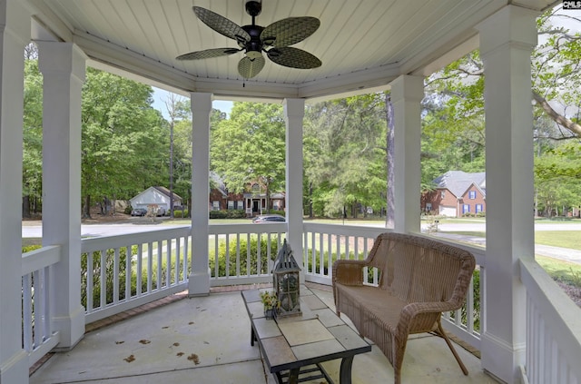 304 Oakhurst Pl, Blythewood, SC 29016 - exterior space featuring a residential view, ceiling fan, and a wealth of natural light