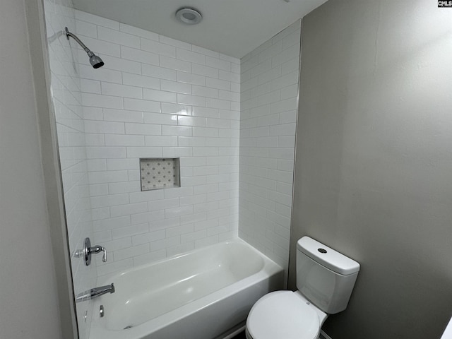 full bath featuring toilet and shower / bathtub combination