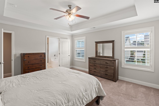 126 Sunset Bay Ln, Lexington, SC 29072 - bedroom with crown molding, multiple windows, and a raised ceiling