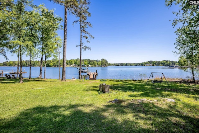 1168 Peninsula Dr, Prosperity, SC 29127 - exterior space with a yard and a water view