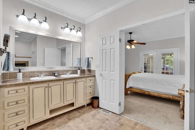 107 Turkey Ridge Ln, Lugoff, SC 29078 - ensuite bathroom with connected bathroom, crown molding, and a sink