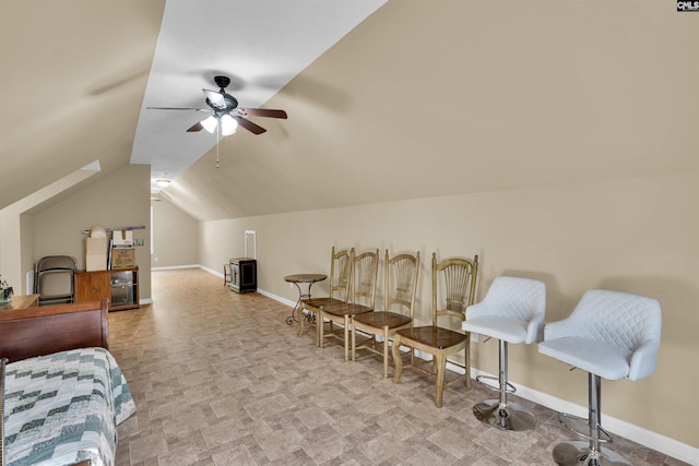107 Turkey Ridge Ln, Lugoff, SC 29078 - bedroom with lofted ceiling and baseboards
