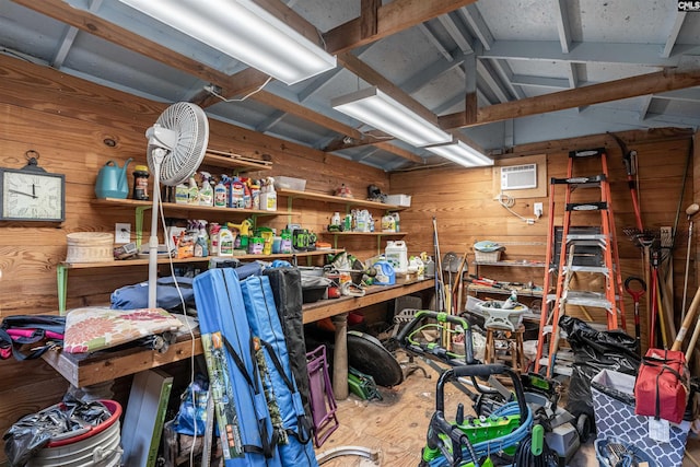 107 Turkey Ridge Ln, Lugoff, SC 29078 - storage featuring an AC wall unit