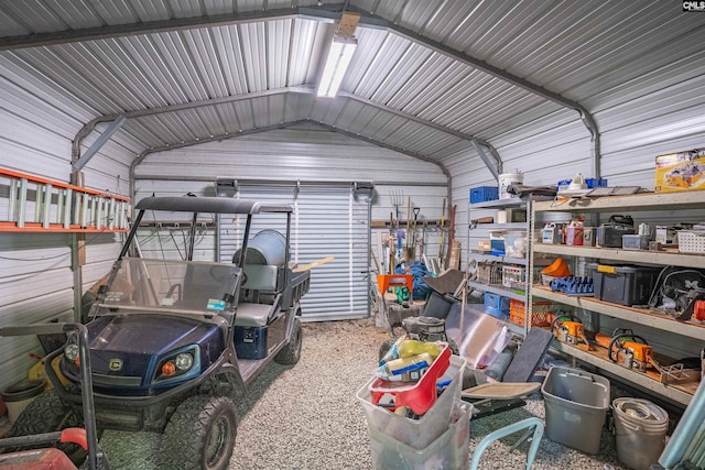 107 Turkey Ridge Ln, Lugoff, SC 29078 - garage featuring metal wall
