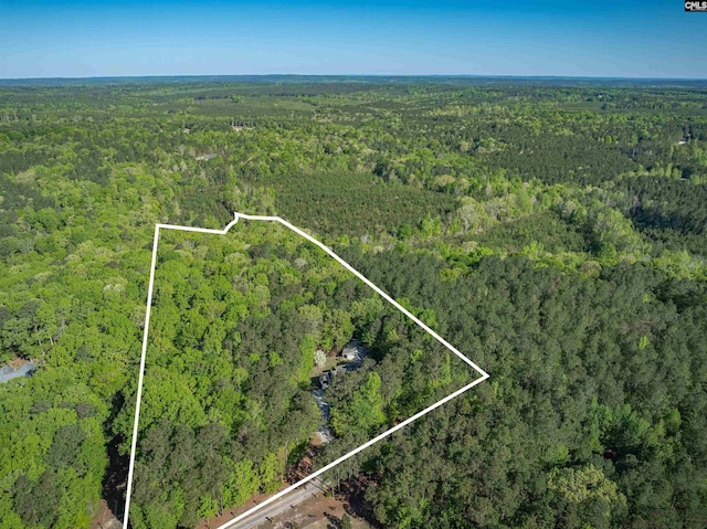107 Turkey Ridge Ln, Lugoff, SC 29078 - drone / aerial view featuring a forest view