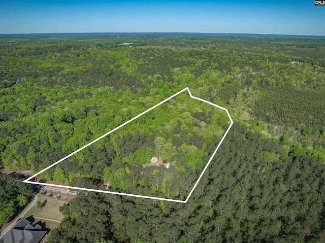107 Turkey Ridge Ln, Lugoff, SC 29078 - birds eye view of property featuring a wooded view