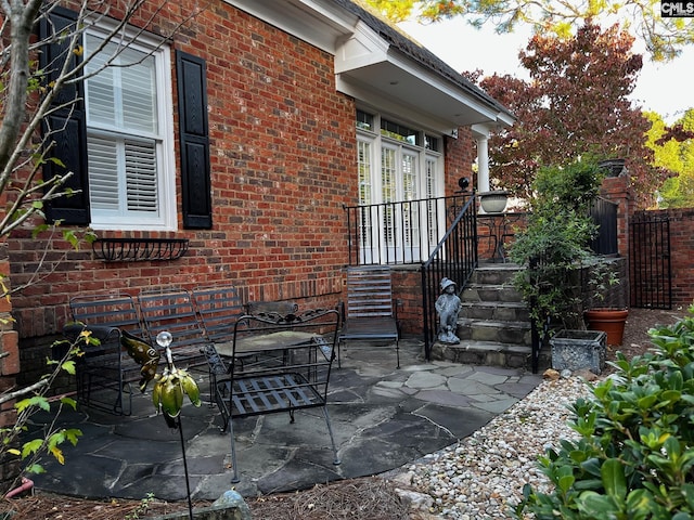 411 Turkey Point Cir, Columbia, SC 29223 - exterior space with brick siding and a patio area