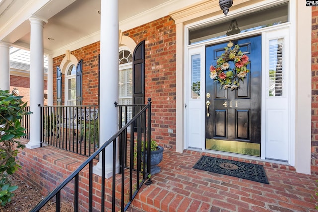 411 Turkey Point Cir, Columbia, SC 29223 - view of exterior entry featuring brick siding and covered porch