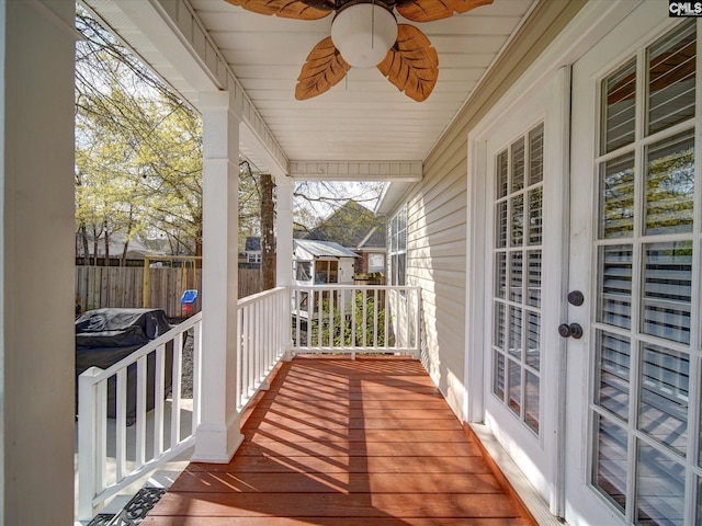 78 Southern Oak Dr, Camden, SC 29020 - balcony featuring a porch and ceiling fan