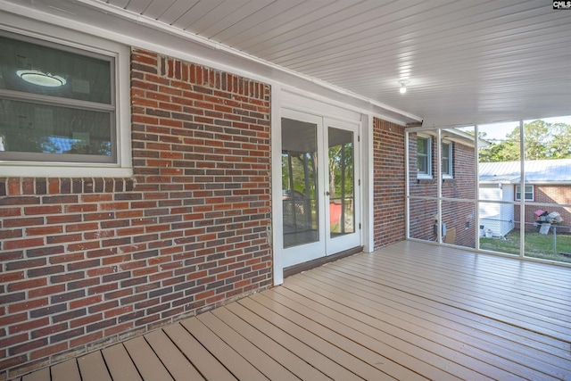 1015 Mandel Dr, Columbia, SC 29210 - wooden terrace featuring french doors