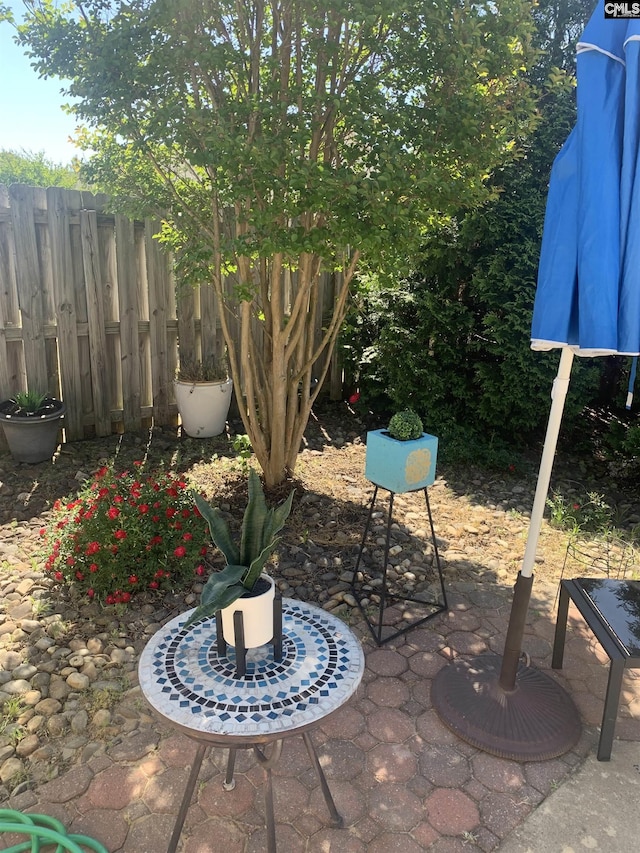 view of patio with fence