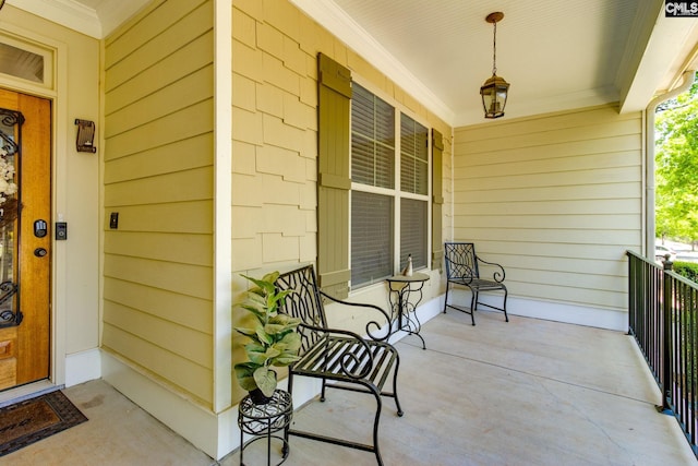 exterior space with a porch