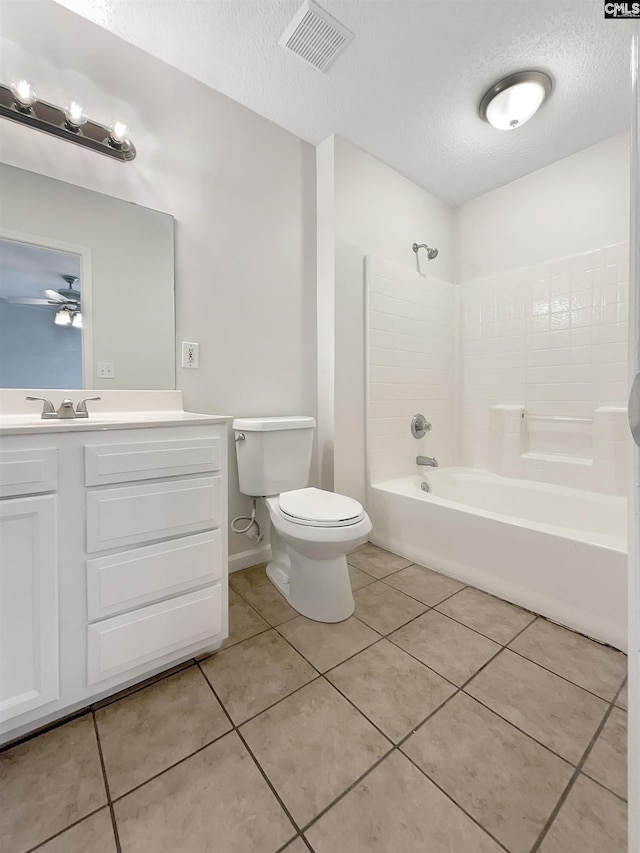 14 Long Glen Ct, Columbia, SC 29229 - bathroom with tile patterned flooring, shower / washtub combination, visible vents, toilet, and vanity