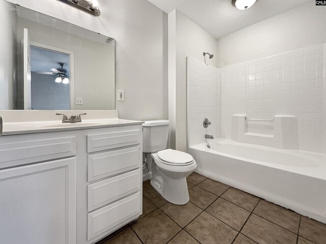 14 Long Glen Ct, Columbia, SC 29229 - full bathroom with toilet, bathtub / shower combination, tile patterned flooring, ceiling fan, and vanity