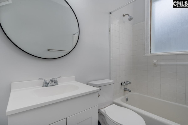 3428 Rosewood Dr, Columbia, SC 29205 - bathroom featuring shower / bath combination, toilet, and vanity