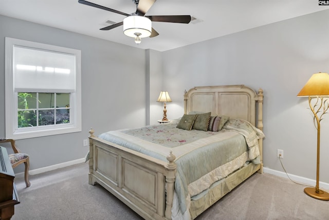 1305 Rock Island Rd, Gilbert, SC 29054 - bedroom featuring light carpet, baseboards, and ceiling fan