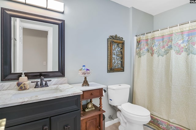1305 Rock Island Rd, Gilbert, SC 29054 - bathroom featuring toilet, vanity, tile patterned floors, and baseboards